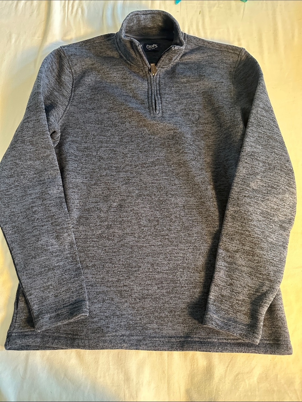 Chaps Men's Heather Gray Half-Zip Pullover Sweater